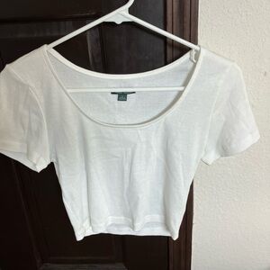 Wild Fable White Crop Top